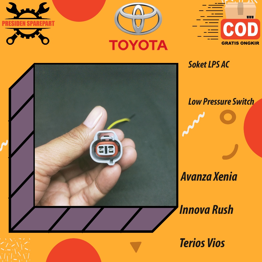 Jual Soket LPS AC Low Pressure Switch Avanza Xenia Innova Rush Terios ...