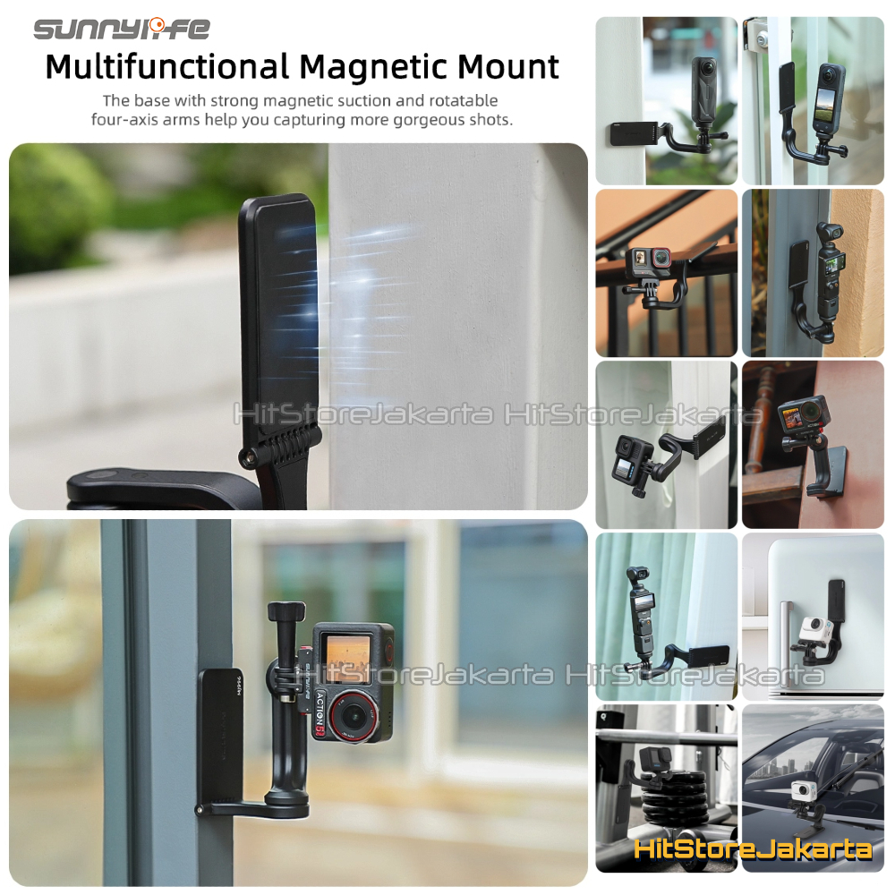 Jual Sunnylife Multi Axis Rotatable Magnetic Mount for GoPro Insta360 ...
