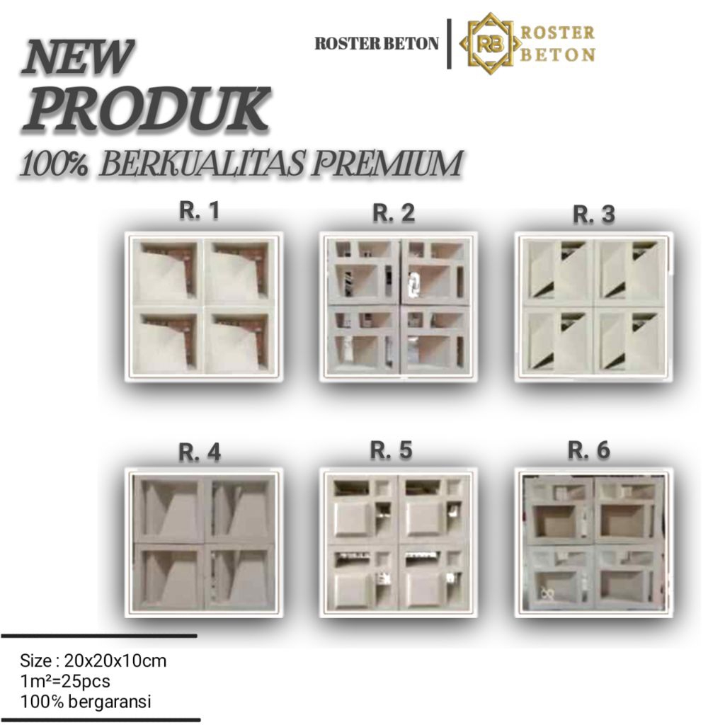 Jual Roster beton minimalis putih 20x20x10cm | Shopee Indonesia
