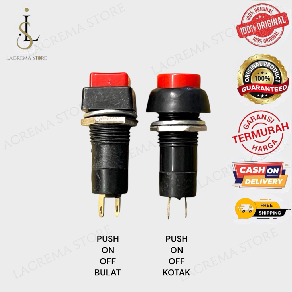Jual SAKLAR PUSH ON BULAT PUSH ON OFF BULAT SWITCH ON KOTAK SWITCH ON ...