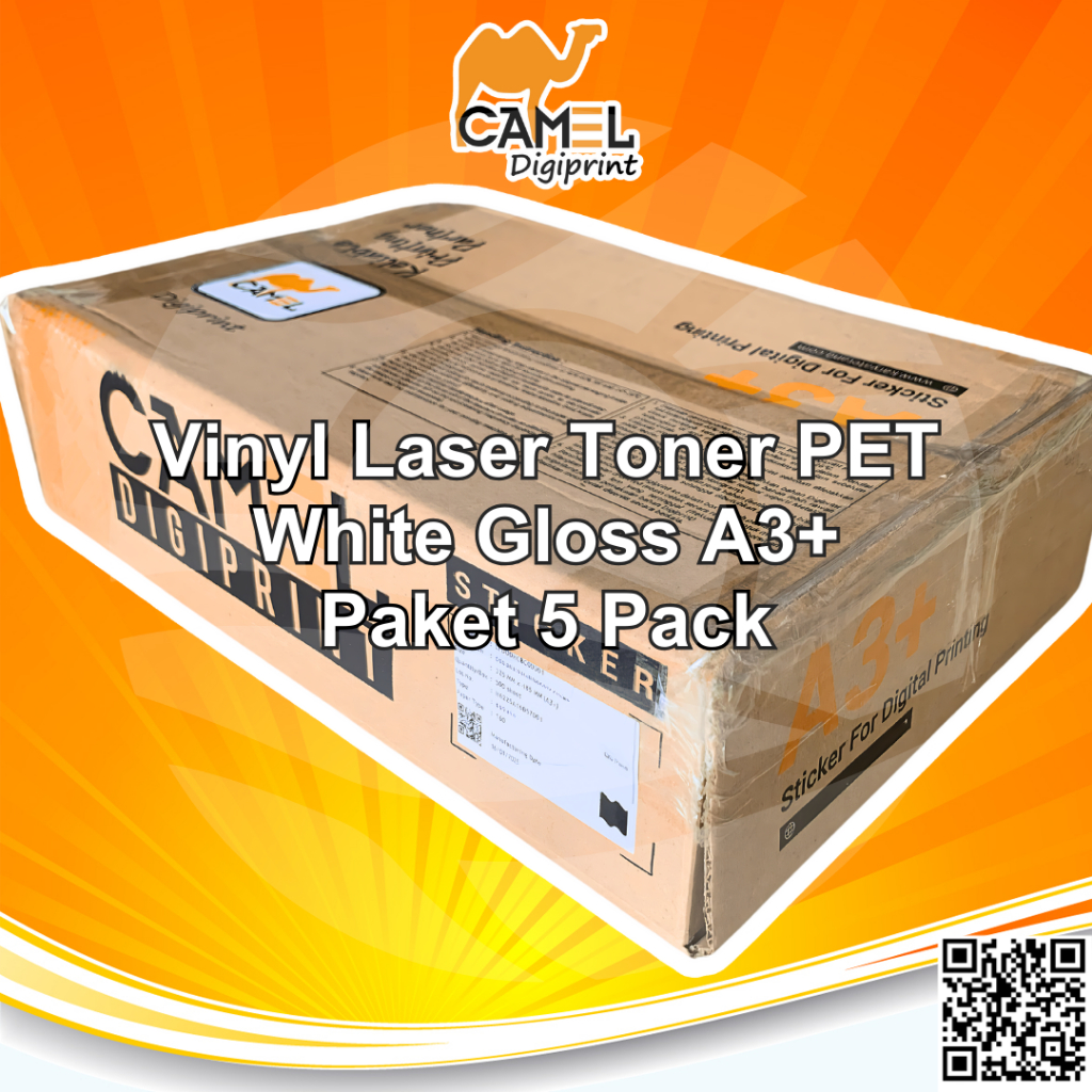 Jual Camel Digiprint 5 Pack Sticker Vinyl PP PET White Gloss White ...