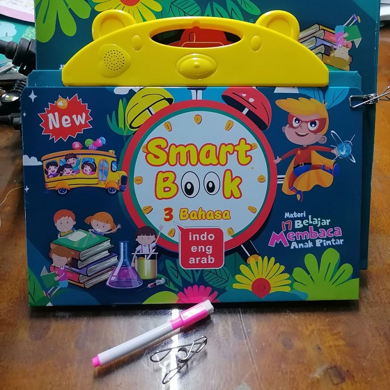 Mainan Pintar Smartbook Bersuara 3 Bahasa Jumbo 17 Materi