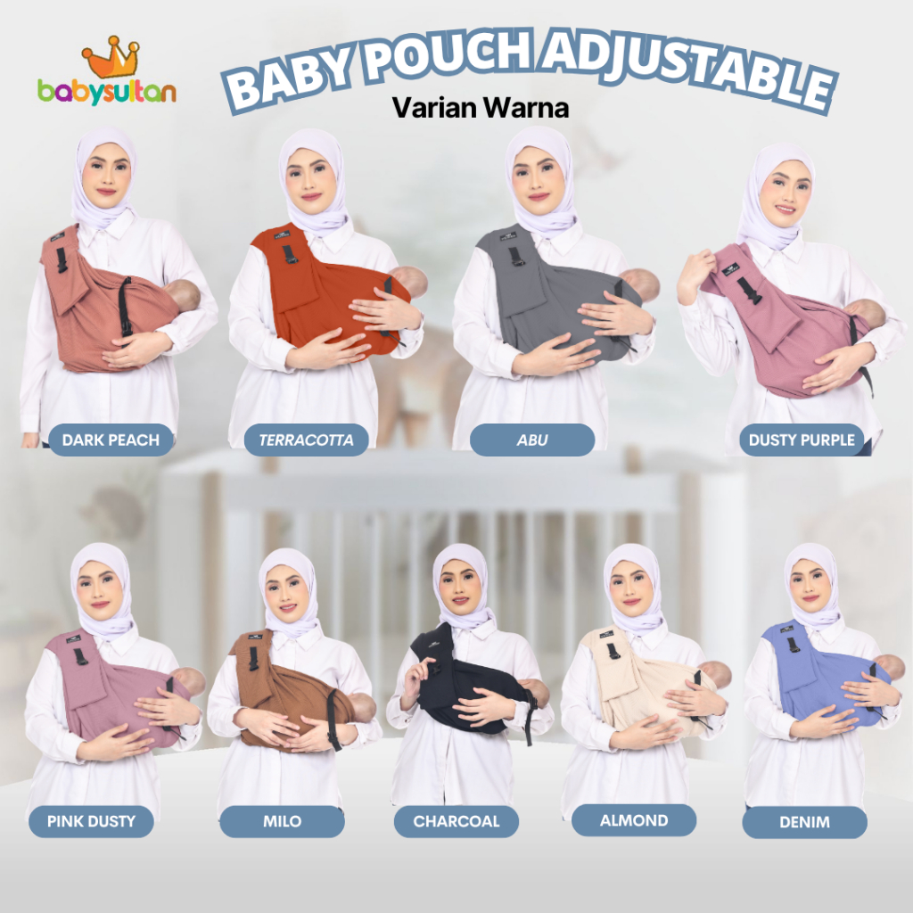 Jual Babysultan Waffle Baby Pouch Adjustable dengan Busa Empuk dan ...