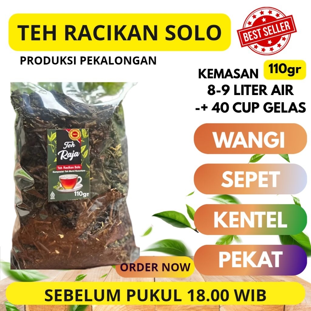 Jual TEH RACIK SOLO Teh Raja kemasan 110g/8lt AIR TEH WANGI MELATI ...