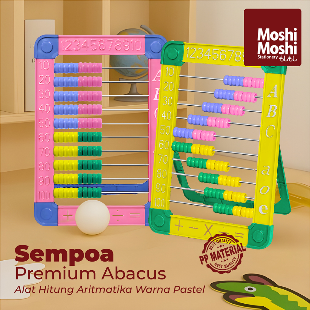 Jual Sempoa Sengpoa Suipoa Abacus Moshi Dual Tone Mainan Edukasi Anak ...