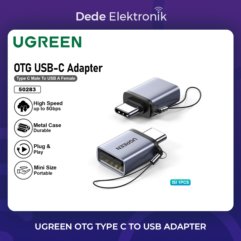 Jual Ugreen Adapter OTG USB 3.1 Type C To USB 3.0 Female 50283 | Shopee ...