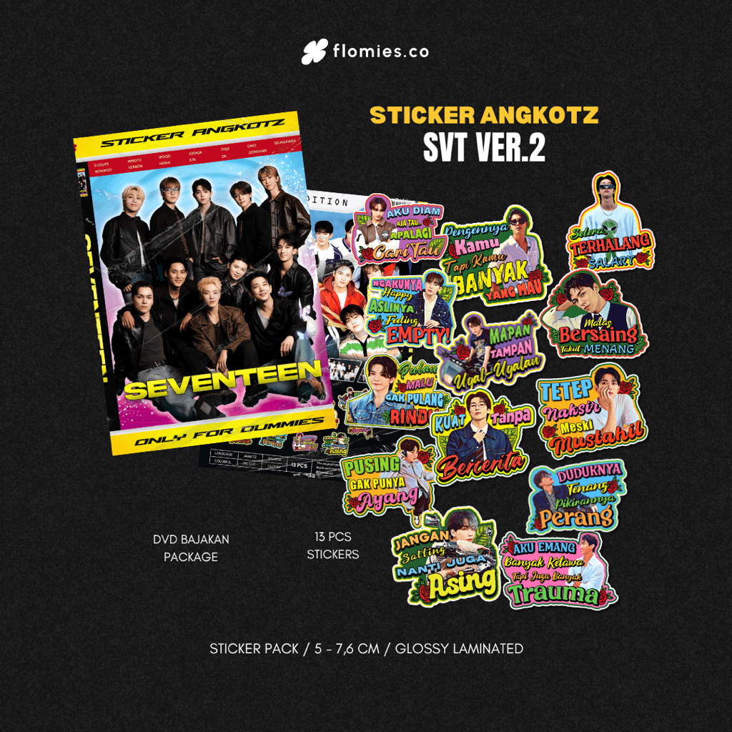 Jual [ Isi 13 pcs Stiker ] SEVENTEEN SVT Sticker Angkotz Pack Ver.2 ...