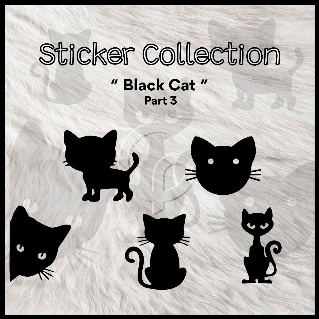 Jual STICKER COLLECTION || BLACK CAT PART 3 || STIKER KUCING CUTTING ...