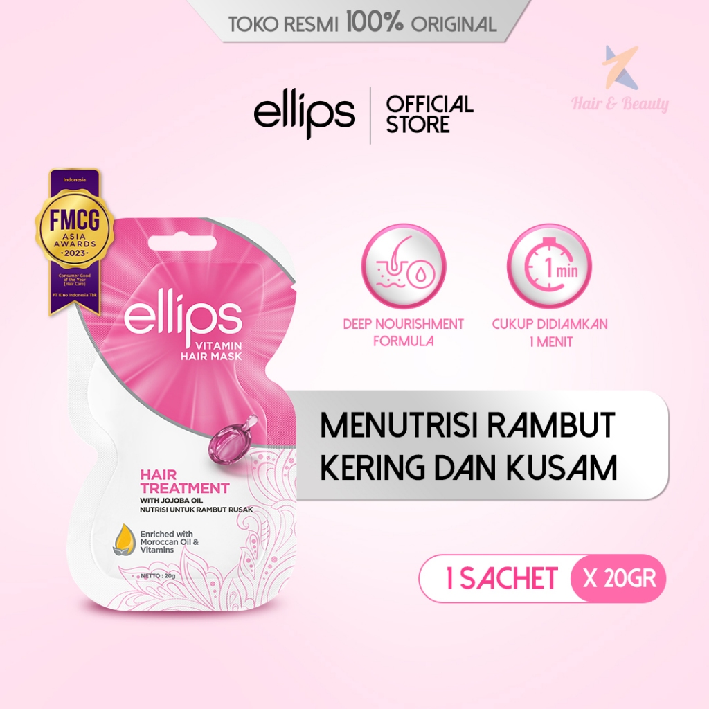 Jual Ellips Hair Mask Hair Treatment Sachet 20gr | Masker Rambut untuk ...