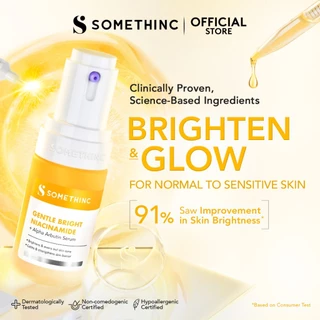 [BARU!] SOMETHINC Gentle Bright Niacinamide + Alpha Arbutin Serum - Pencerah Wajah Untuk Semua Jenis Kulit | Memperkuat Skin Barrier, Meratakan Warna Kulit, dan Memudarkan Noda Gelap & Memudarkan Pori Pori, Serum untuk Kulit Sensitif