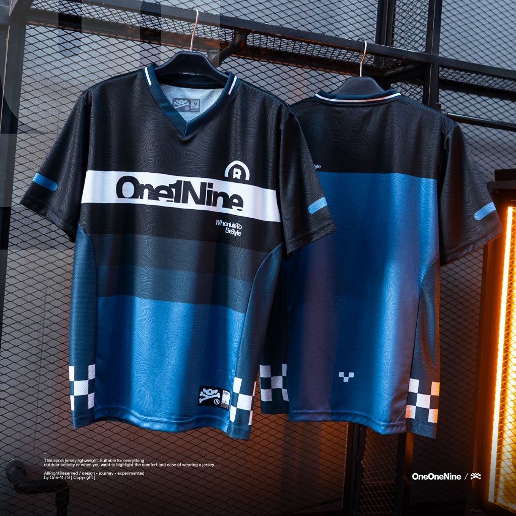Jual Oneonenine Ksr Jersey Shift Black Blue Series - Jersey Lengan ...