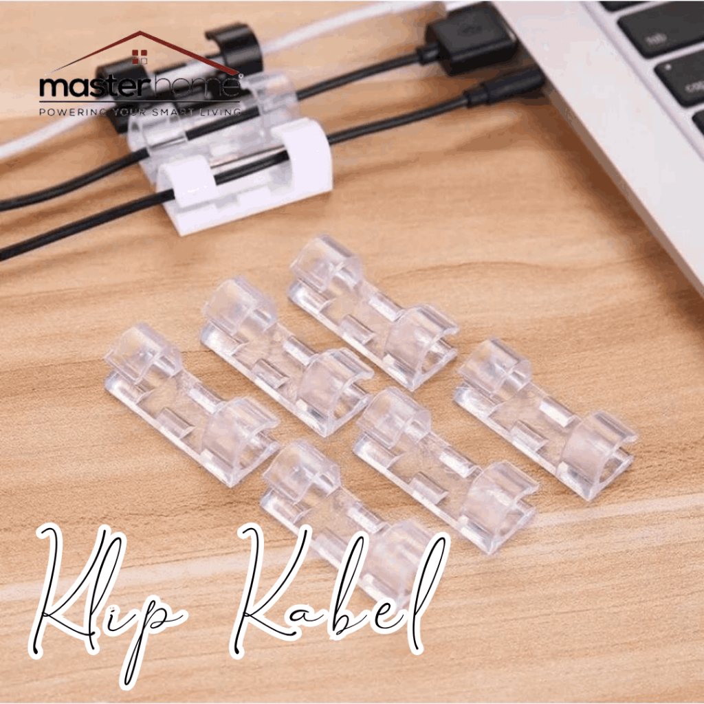 Jual Masterhome Klip Kabel Tempel Isi 20pcs | Klip Kabel Organizer ...