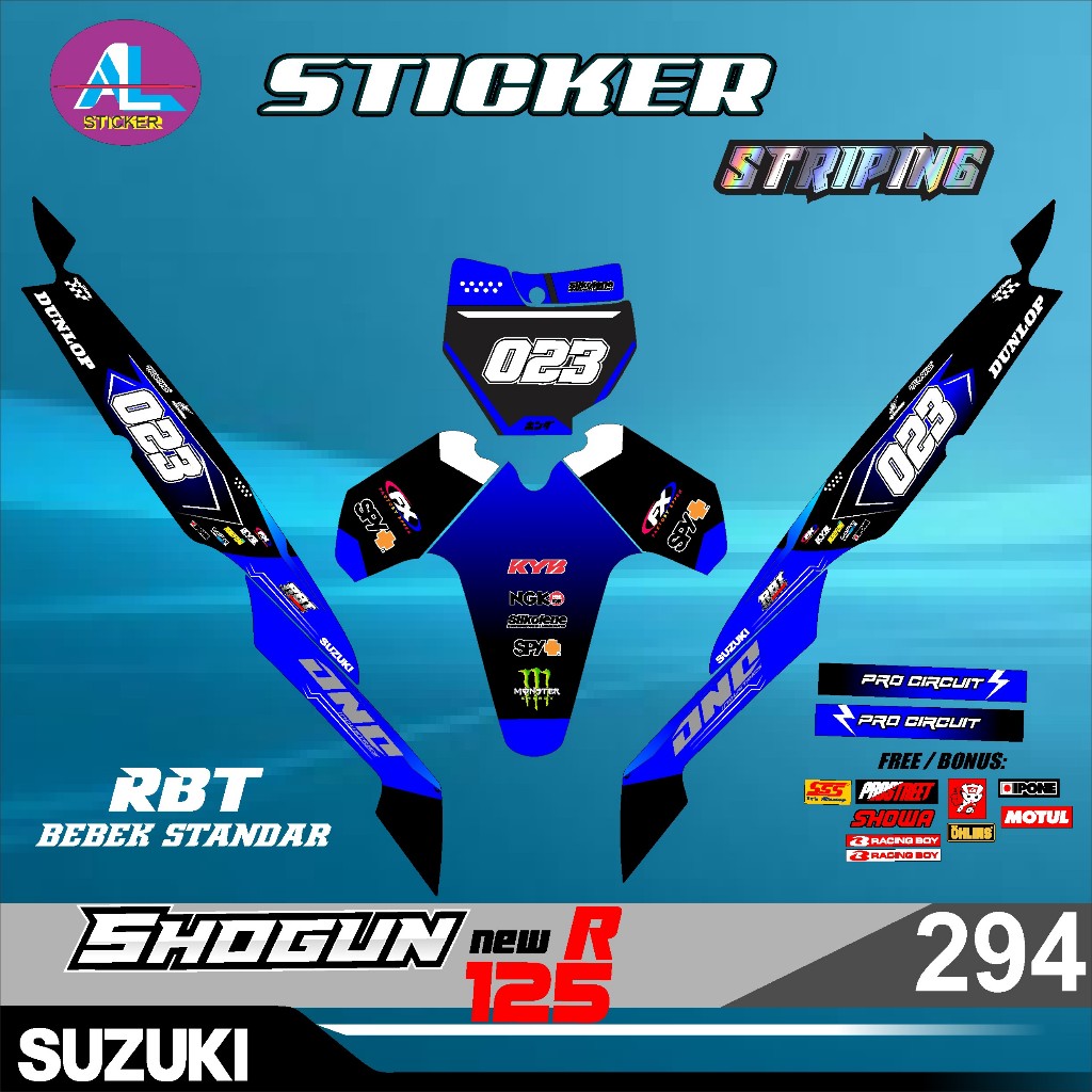 Jual Sticker RBT SHOGUN 125 R SEMI FULLBODY MOTOR RBT BEBEK MODIF ...