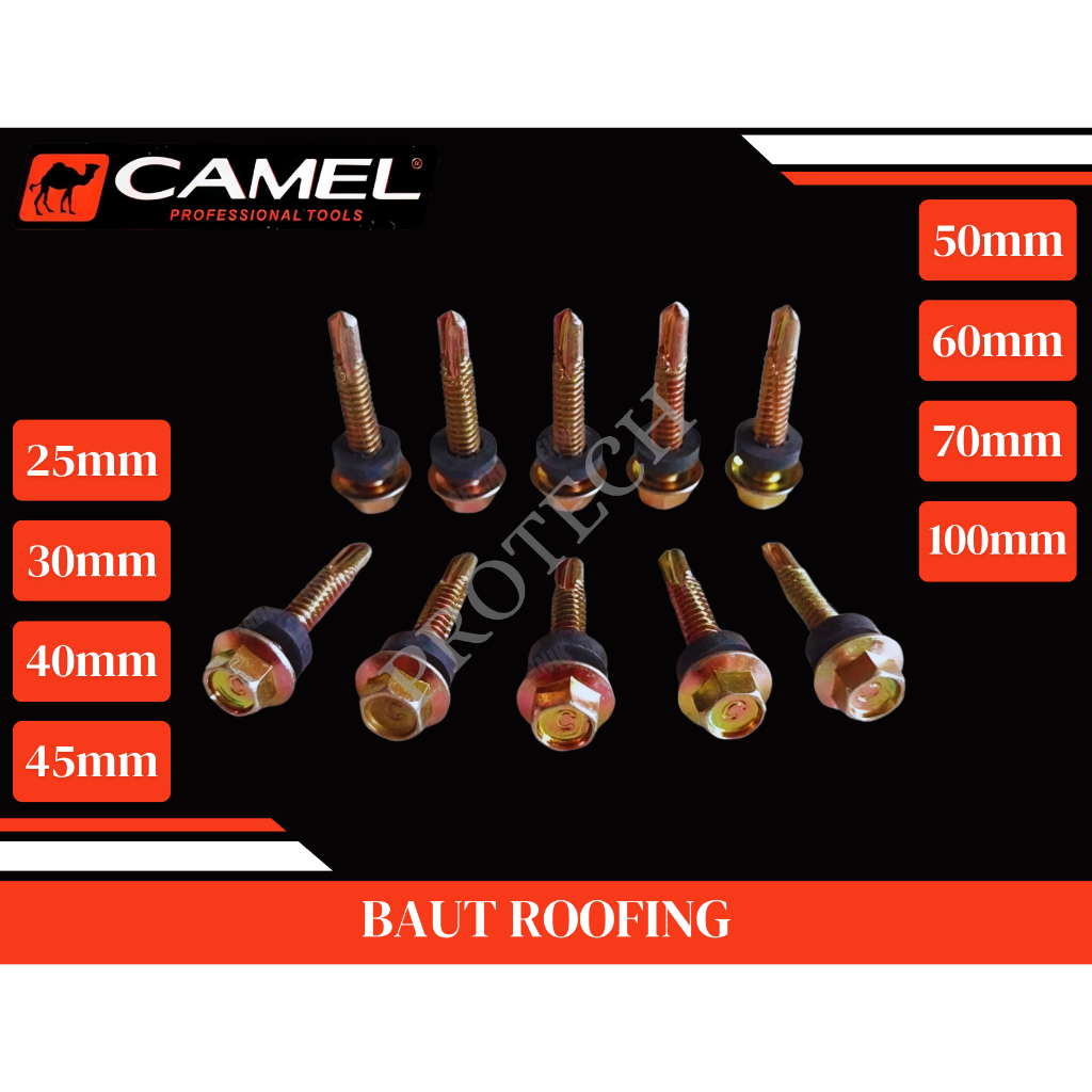 Jual CAMEL / SEKRUP ROOFING ATAP BAJA RINGAN PLUS KARET HITAM BAUT ATAP ...