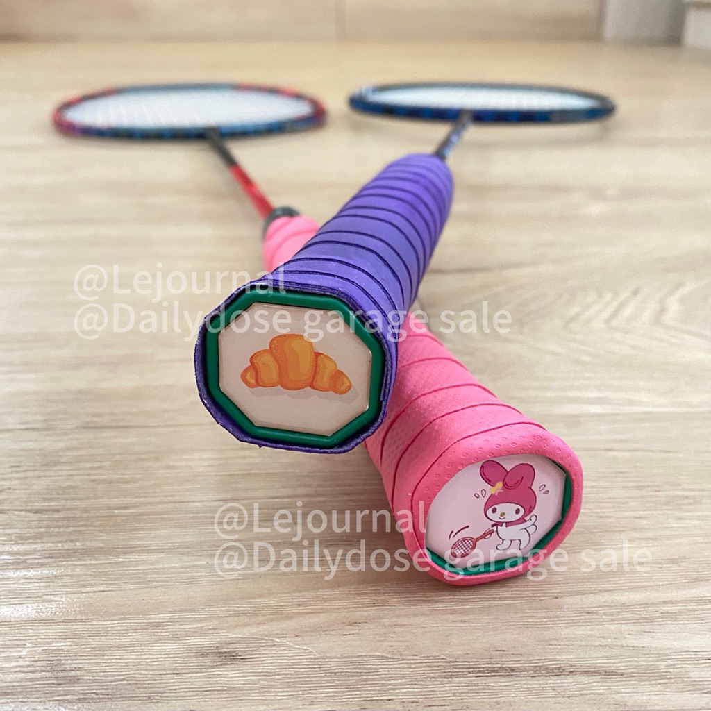 Jual Sticker ujung raket badminton [Alphabet merah/biru] | End grip ...