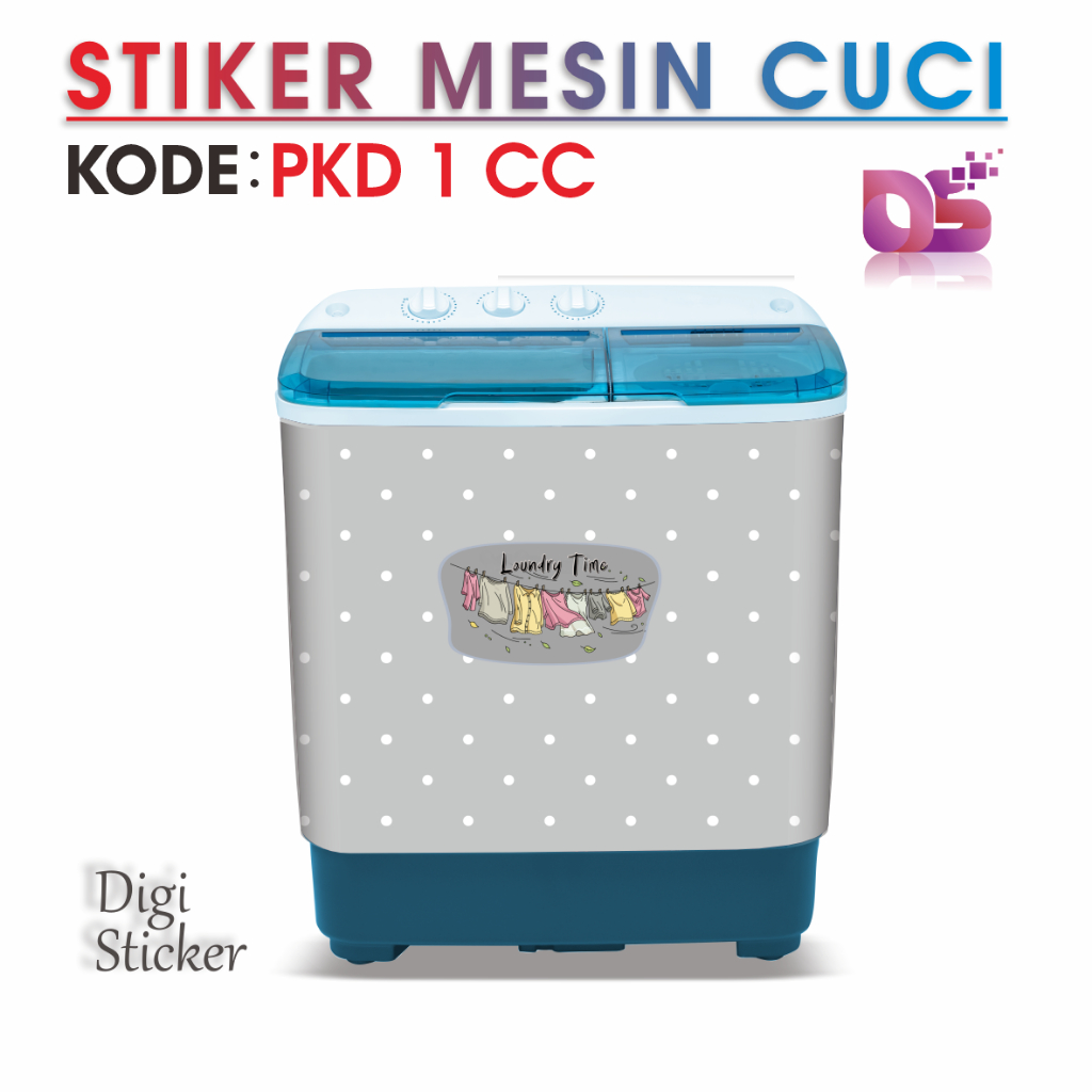 Jual Digi Sticker Premium Stiker Mesin Cuci 1 Tabung 2 Tabung Sticker ...