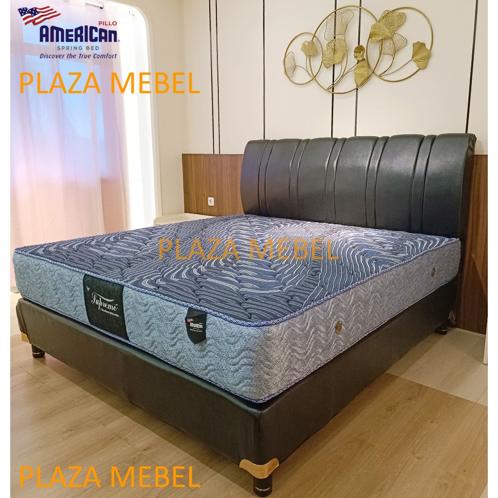 Jual SET Kasur Springbed American Pillo Supreme Std + HB MILAN ...