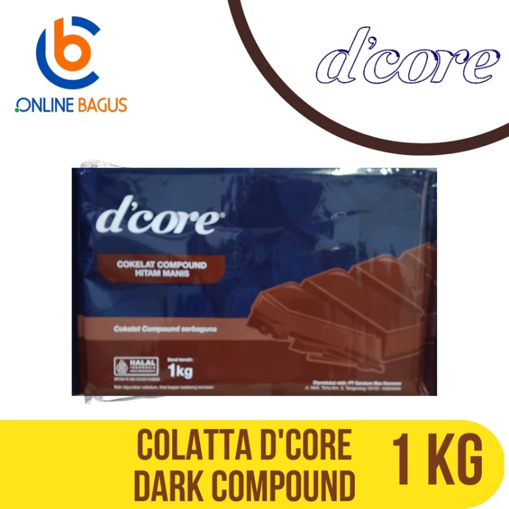 Jual Colatta D'Core Dark Chocolate Compound 1kg | Shopee Indonesia