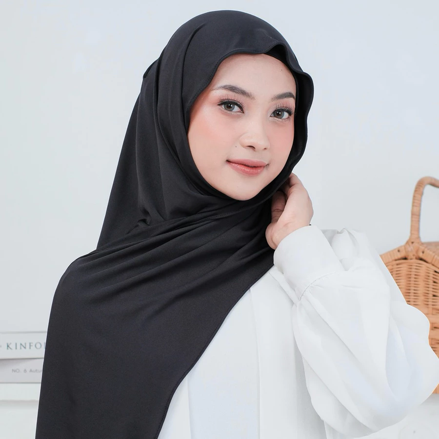 Instant Hijab Pashmina - Hitam