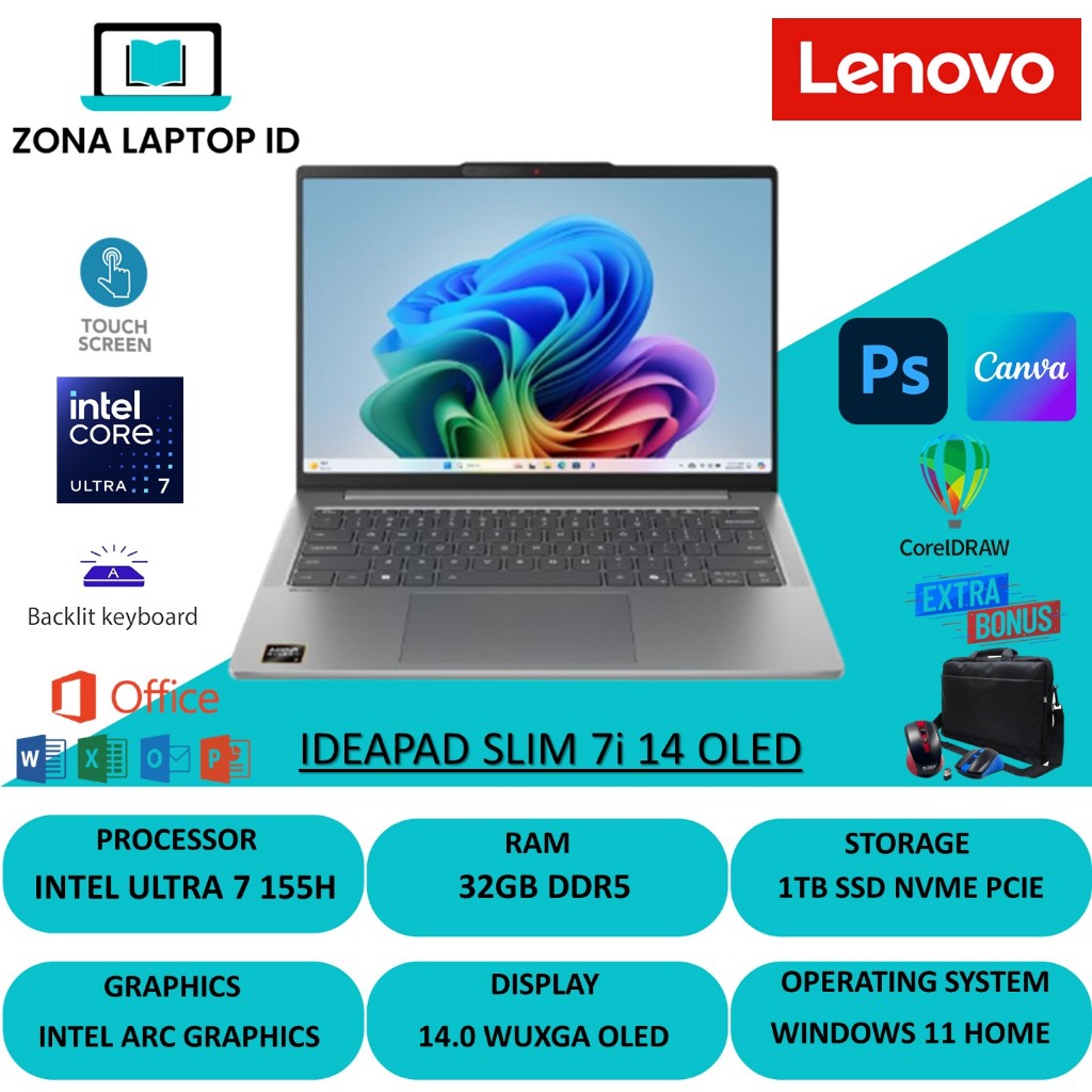 Dell Xps Lenovo IdeaPad Slim 7 14-in 2.8K Touchscreen Laptop Computer ...