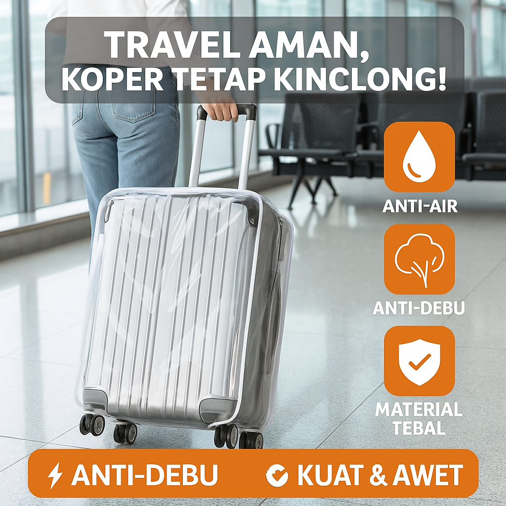 Jual Sarung Koper / Cover Koper Pelindung Koper Mika Polos Transparant ...
