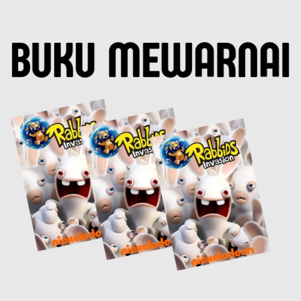 Jual BUKU MEWARNAI RABBIDS INVASION KELINCI PUTIH PINTAR MENGGAMBAR ...