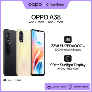 [NEW] OPPO A38 4/128GB & 6/128GB [5000mAh SUPERVOOC 33W, 90Hz Sunlight DIsplay, 50MP AI Camera]