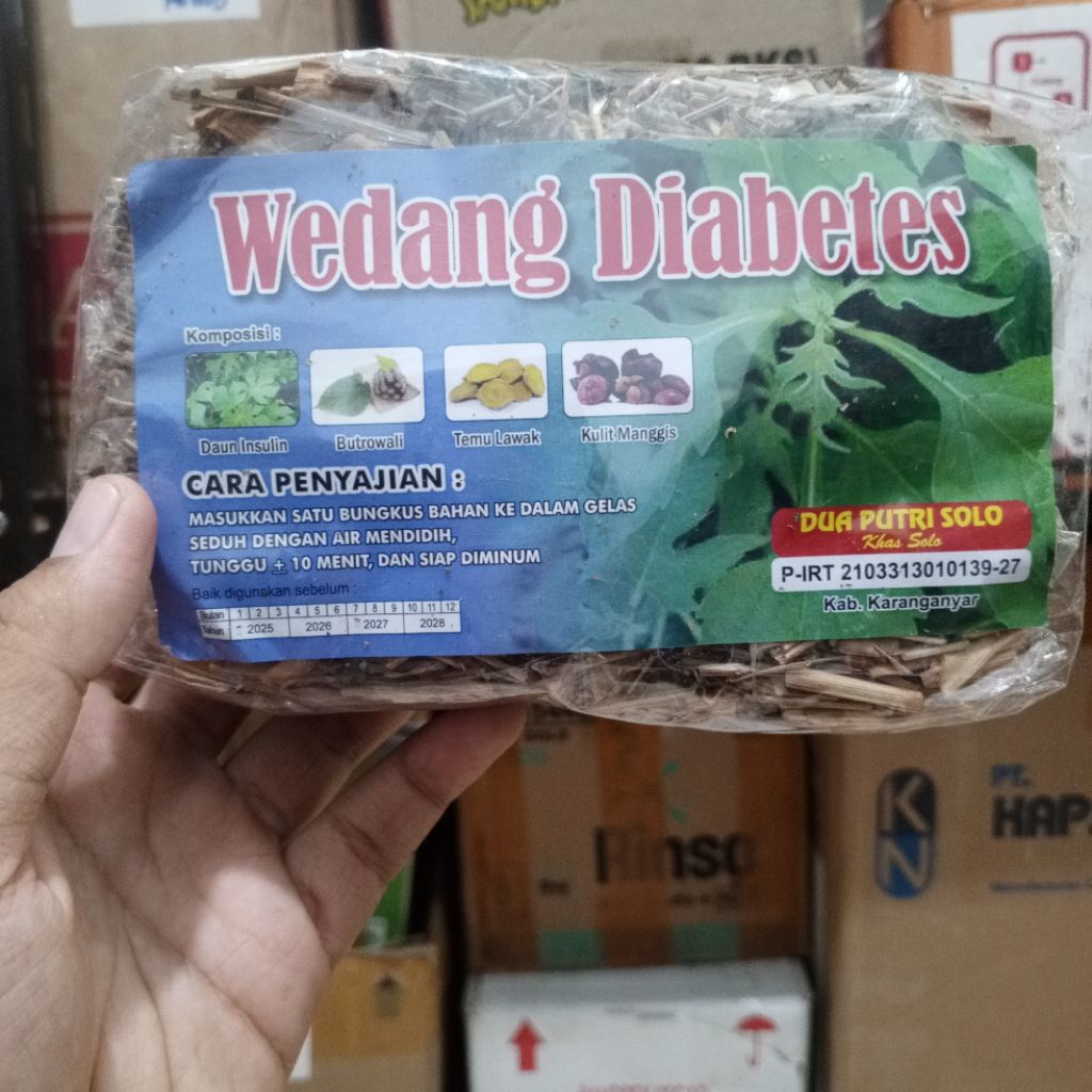 wedang diabetes obat diabetes atau obat gula eceran 1 bungkus kecil