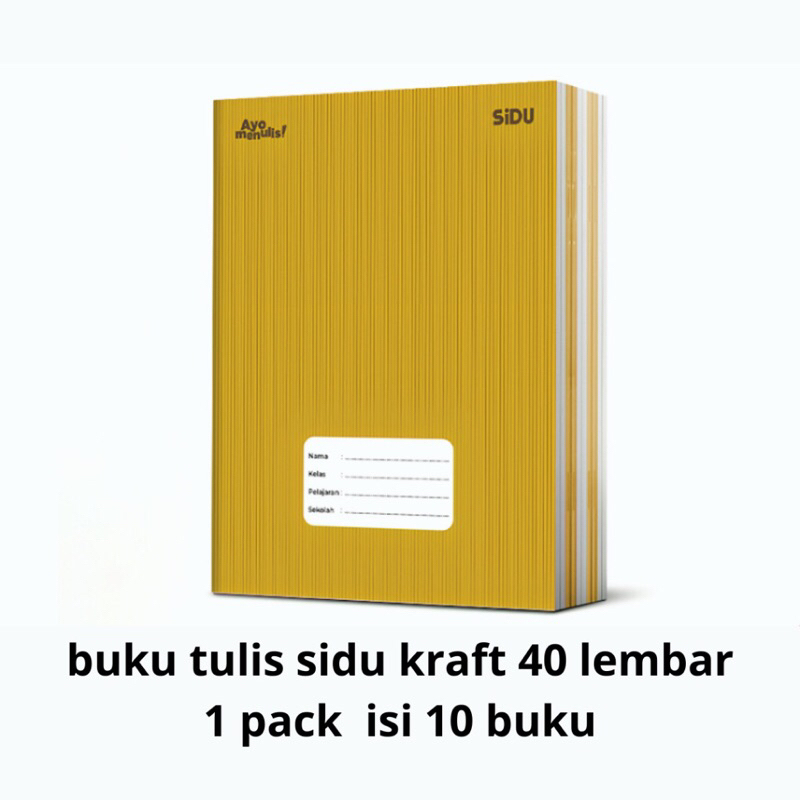 Buku Tulis 40 Lembar Garis Sidu Craft Notebook A5 Brown Cover Ruled Coklat Anak - foto 2