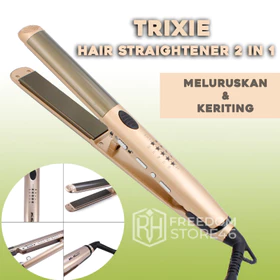 Catokan Keramik TRIXIE ION Negatif Tourmaline 2 IN 1 Pelurus Rambut Salon Professional