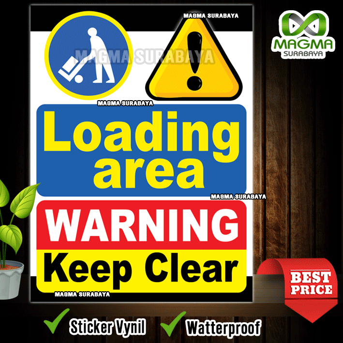 Jual Stiker Loading area warning keep clear | Shopee Indonesia
