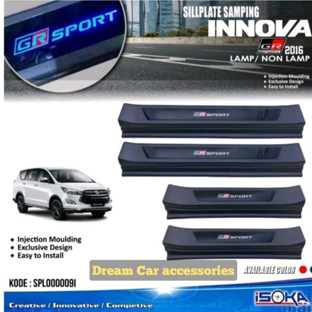 Jual SILL PLATE/SILLPLATE SAMPING LAMPU/SIDE SCUFF PLATE LED INNOVA ...