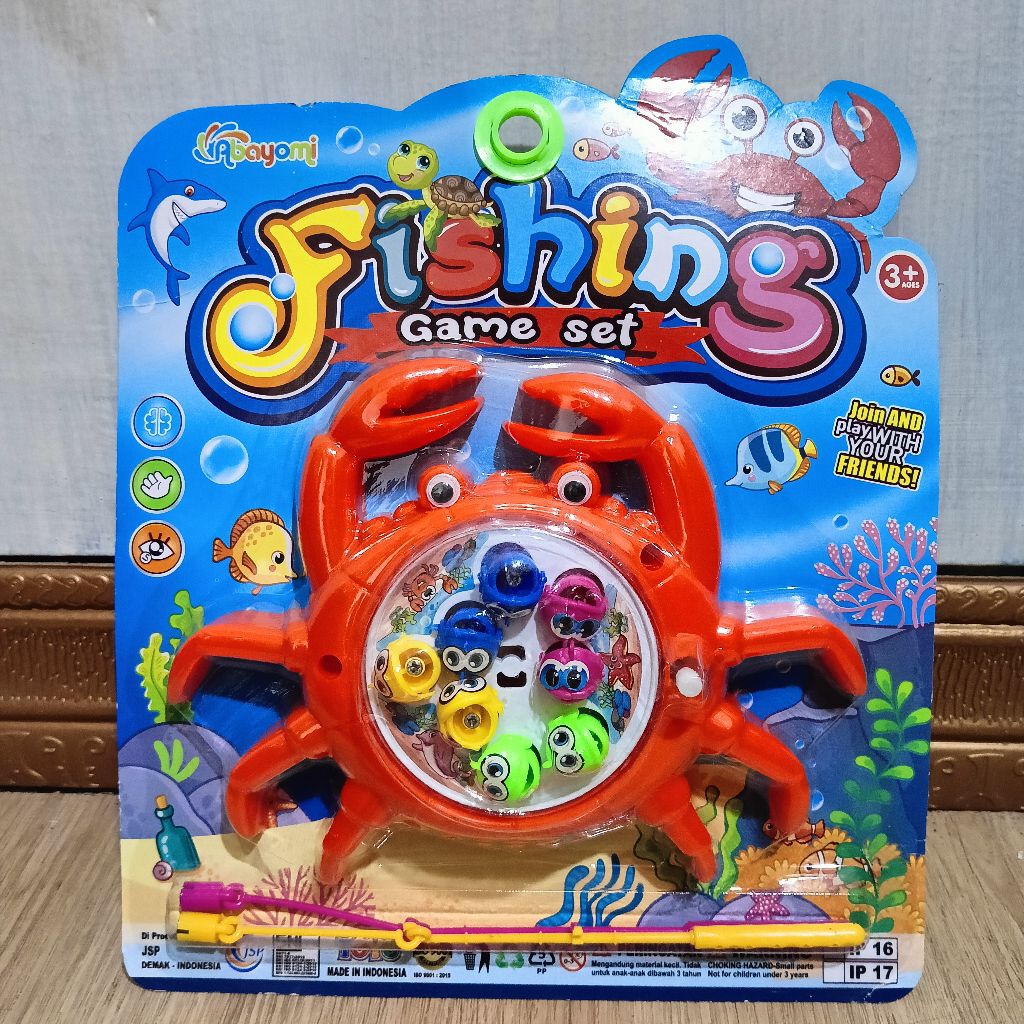 Jual Mainan Anak Memancing Pancing Fishing Game Set Kepiting Merah ...