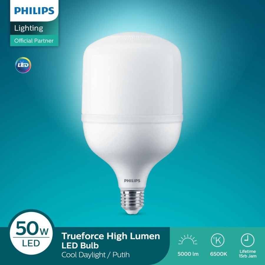 Jual Philips Lampu Led TF 50W True Force 50 Watt Core HB 865 E27 Putih ...