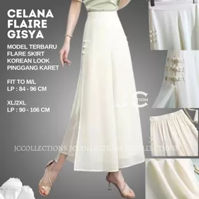 Celana Kulot Korea Style Wanita Dobel Layer Pita Celana Panjang Wanita Sifon Korean Style Vista