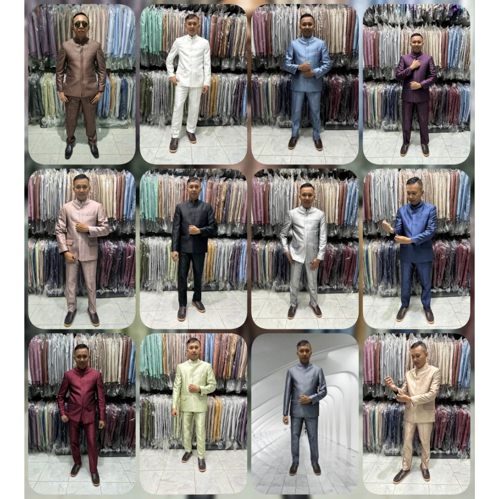 PodoMoro setelan Jasko Jas Betawi Jas adat  jas pendamping jas kerah sanghai jasko jas Demang jas Betawi jas Dalang jas Adat Jas Beskap murah tersedia Ukuran S M L XL XXL BONUS SARUNG JAS NYA jas wedding jas nikah jas akat nikah jas pengantin jas manten