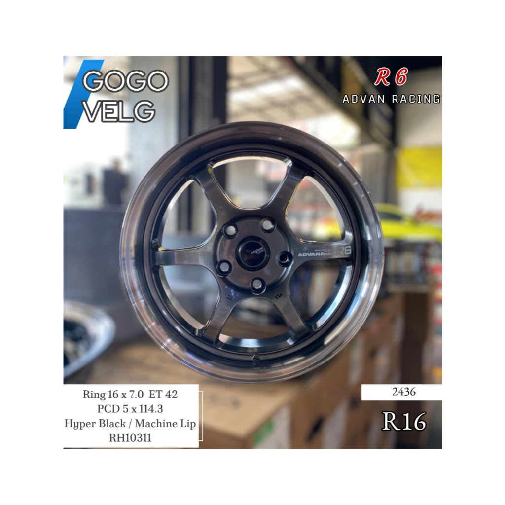 Jual Velg Mobil R16 Advan RG PCD 5X114,3 Lebar 7 ET 42 Hyper Black ...
