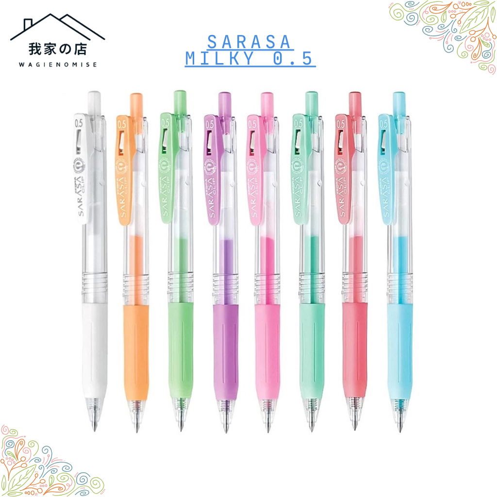 Jual PULPEN ZEBRA SARASA MILKY 0.5mm 100% ORIGINAL JAPAN | Shopee Indonesia