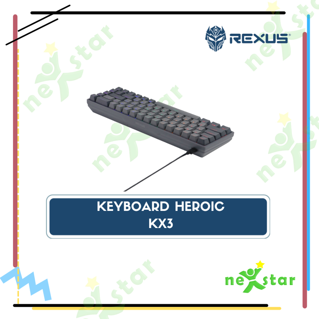 Jual Rexus Keyboard Heroic KX3 Keyoard Gaming Mechanical Rexus RX-KX3 ...
