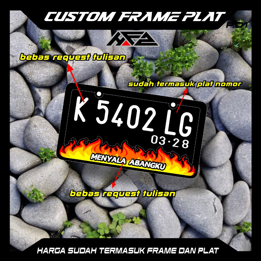 Jual PLAT NOMOR CUSTOM FRAME DAN PLAT,PLAT NOMOR MODEL PROPER JDM VIRAL ...