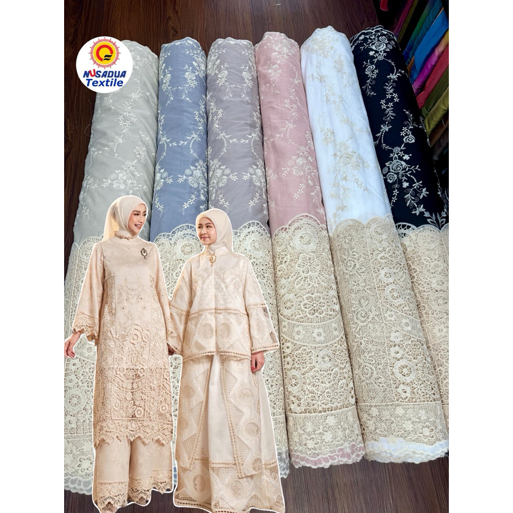 Jual 1/2M KATBOL KATUN BORDIR TERBARU | Shopee Indonesia