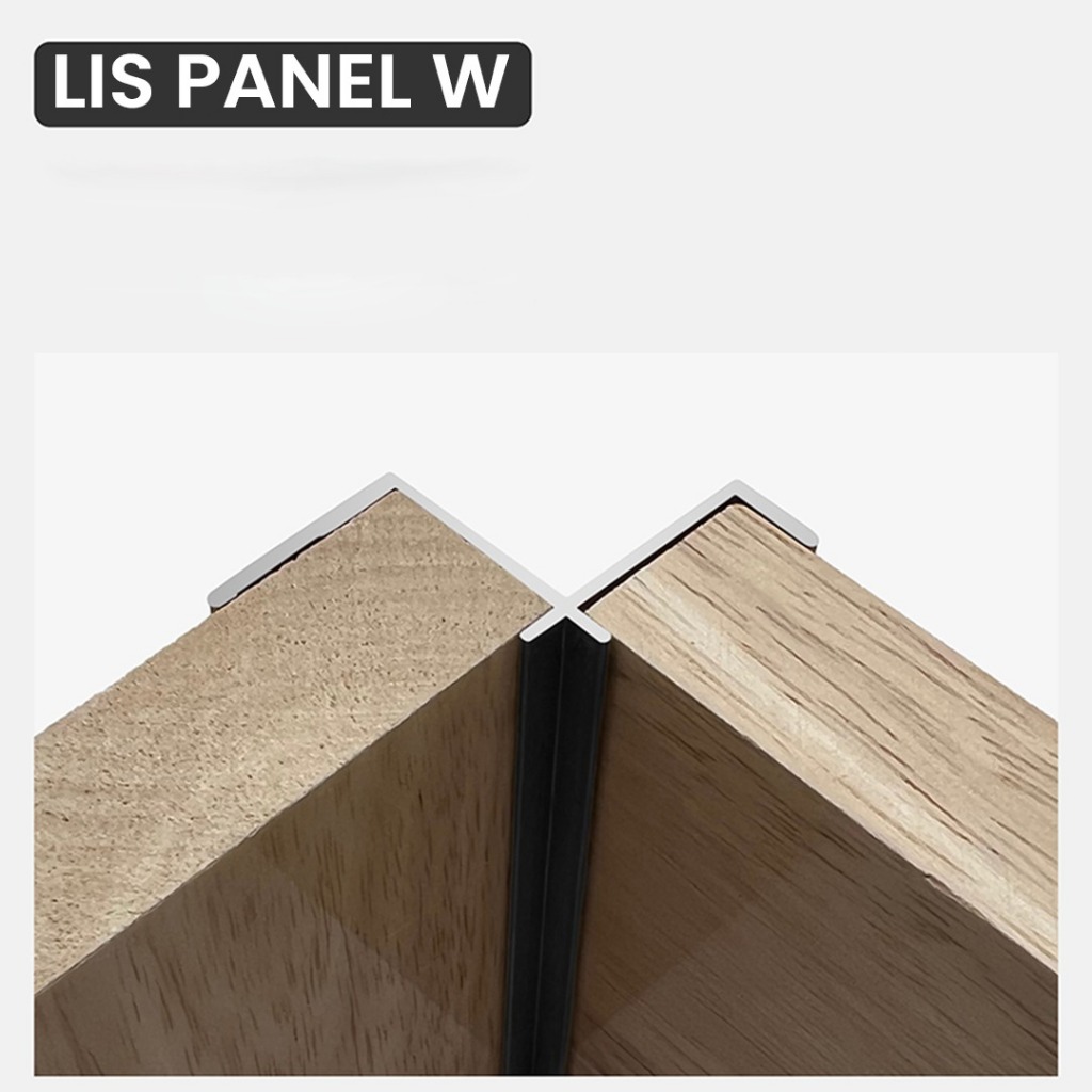 Jual LIS PANEL ALUMUNIUM U T W F 8MM 5MM HITAM GOLD WALLBOARD 3 meter ...