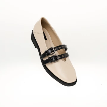 CEKHAS Leony Cream Flat Shoes Wanita
