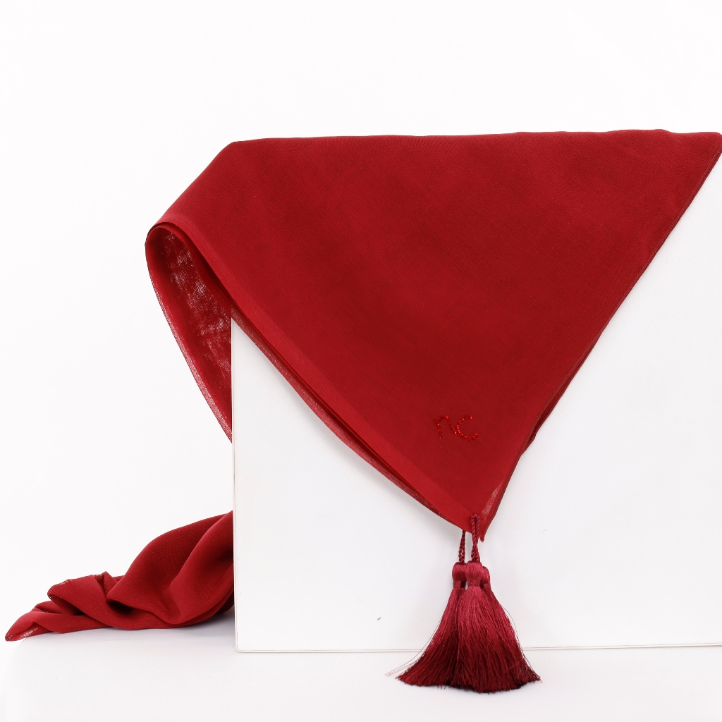 NADIYA Everyday Scarf Square Paris Japan Tassel Premium