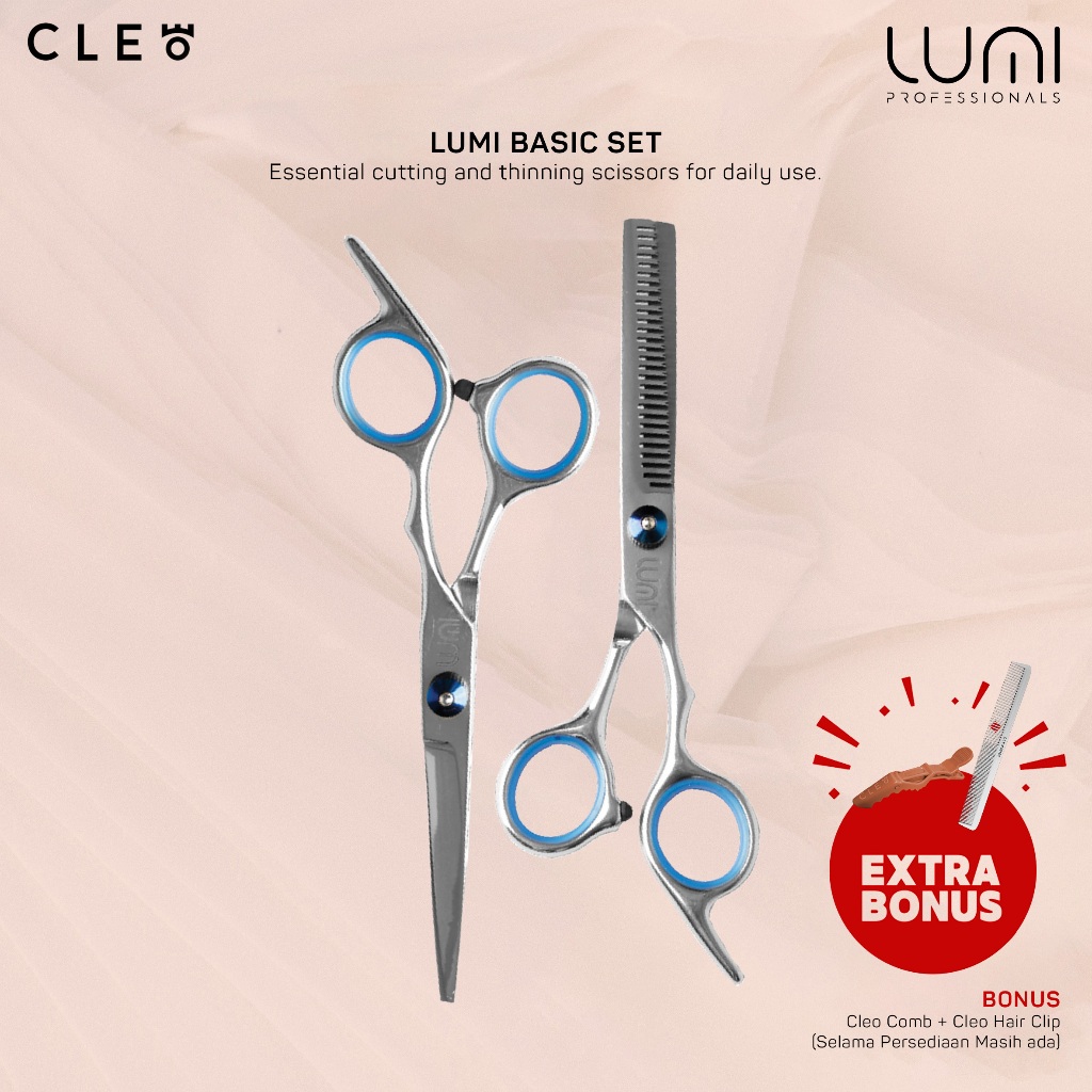 Jual Lumi Basic Scissors Cutting 6 Inch Set Alat Gunting Cukur Rambut ...