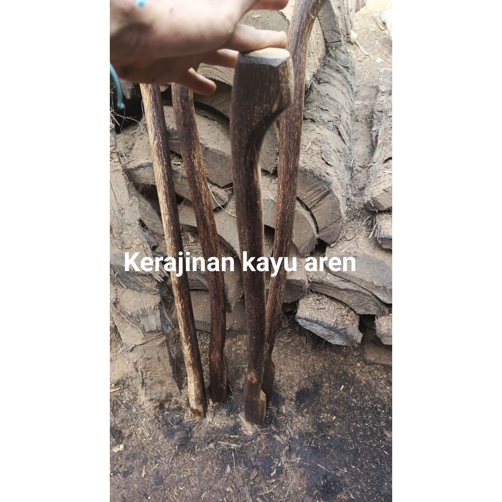 Jual doran cangkul kayu aren panjang 1meter /gagang pacul kayu aren ...