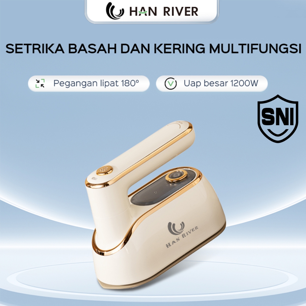 Jual HAN RIVER Setrika Uap 1200W Setrika Basah Dan Setrika Kering Setrika 150ml Setrika Portabel HRYD03 | Shopee Indonesia
