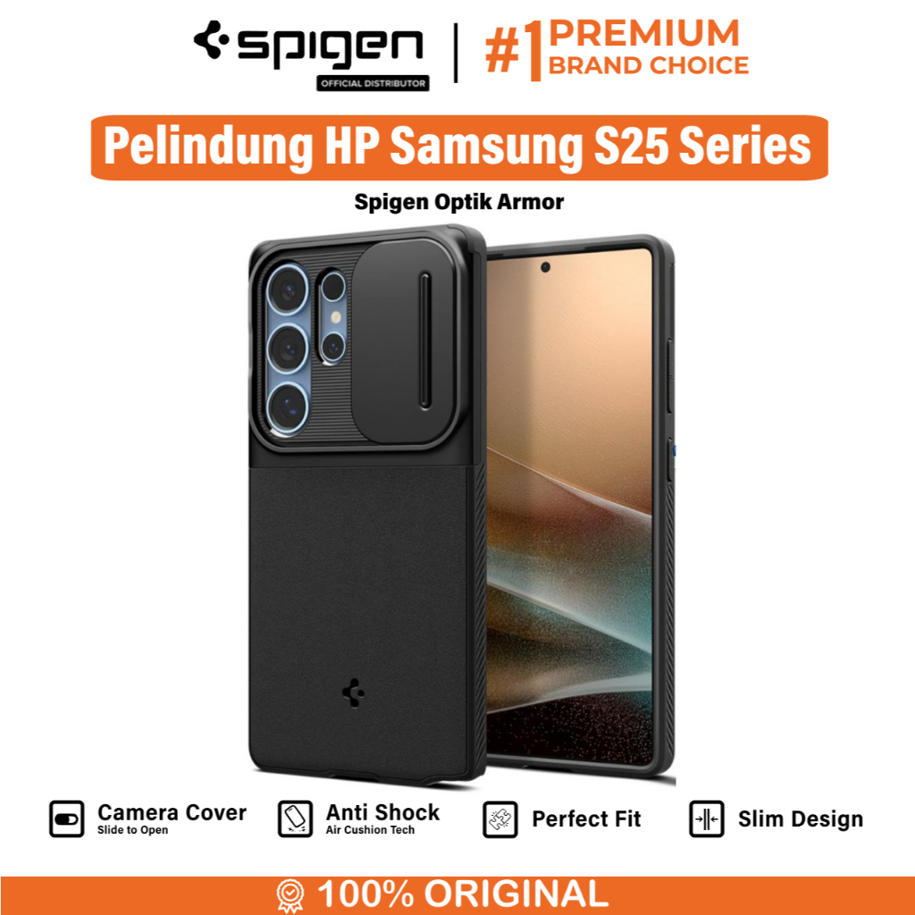 Case Samsung Galaxy S25 Ultra Plus Spigen Optik Armor Camera Lens Protector  Anti Shock Crack Casing