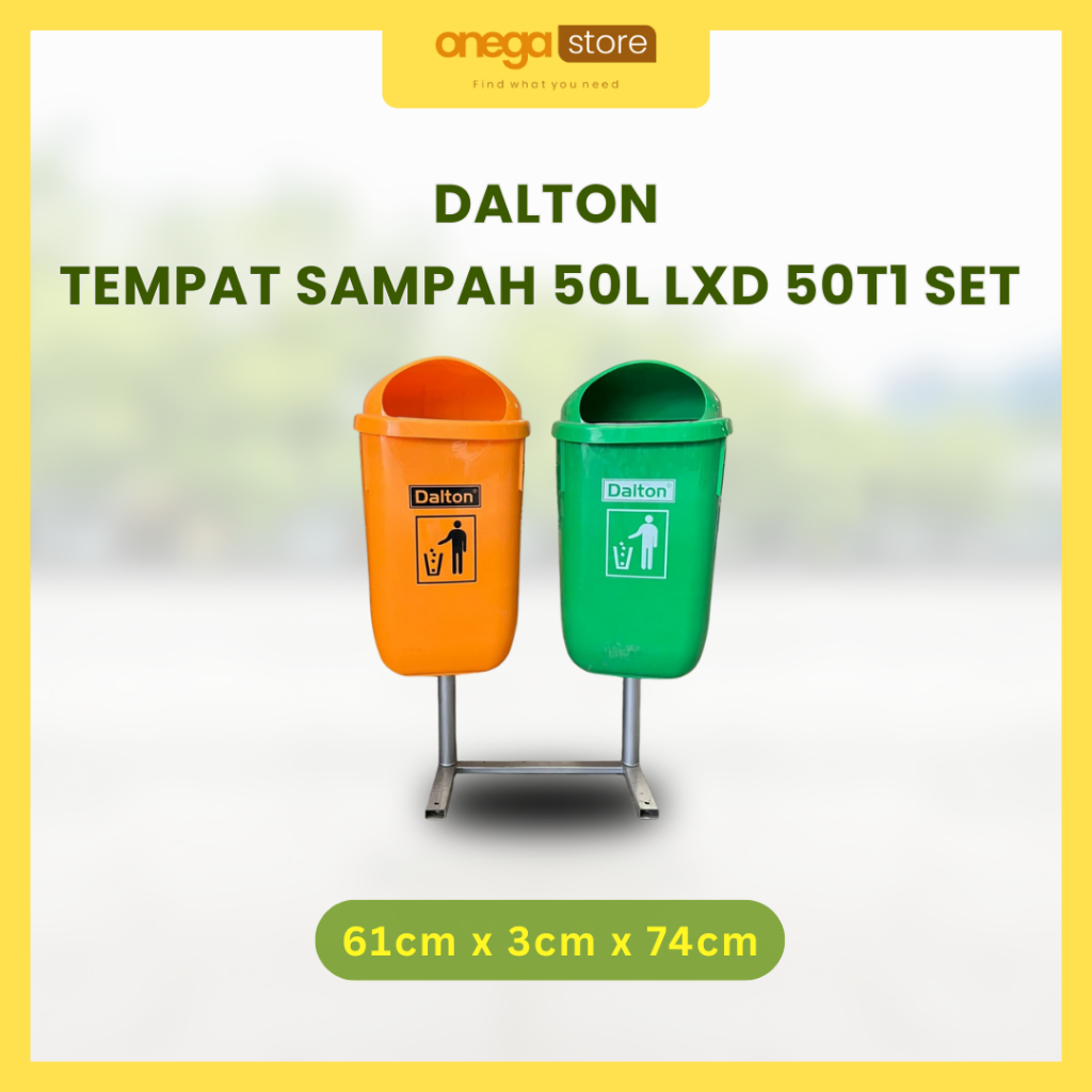 Product image Dalton Tempat Sampah 50L LXD 50T1 SET HDPE/PE TONG