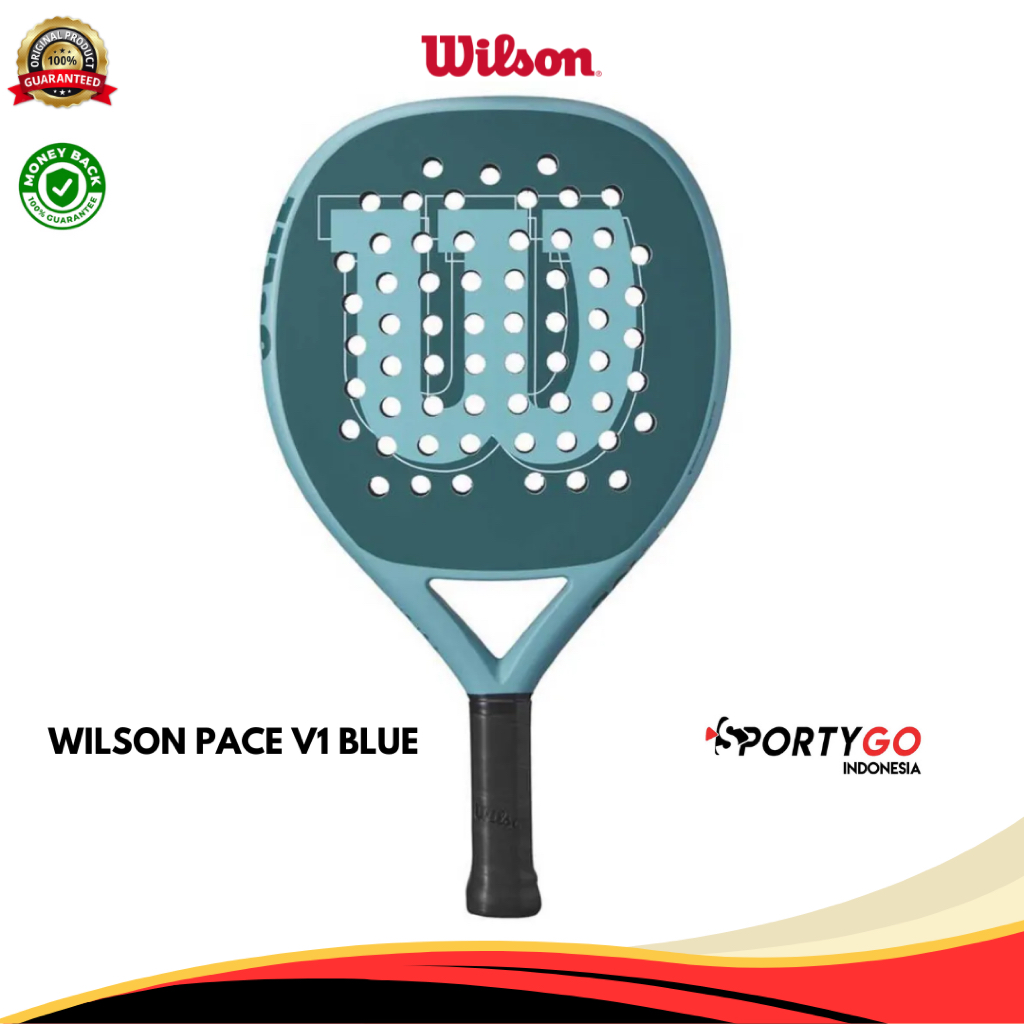 Jual Padel Racket WILSON Pace V1 Blue | Raket Padel Wilson | Shopee ...